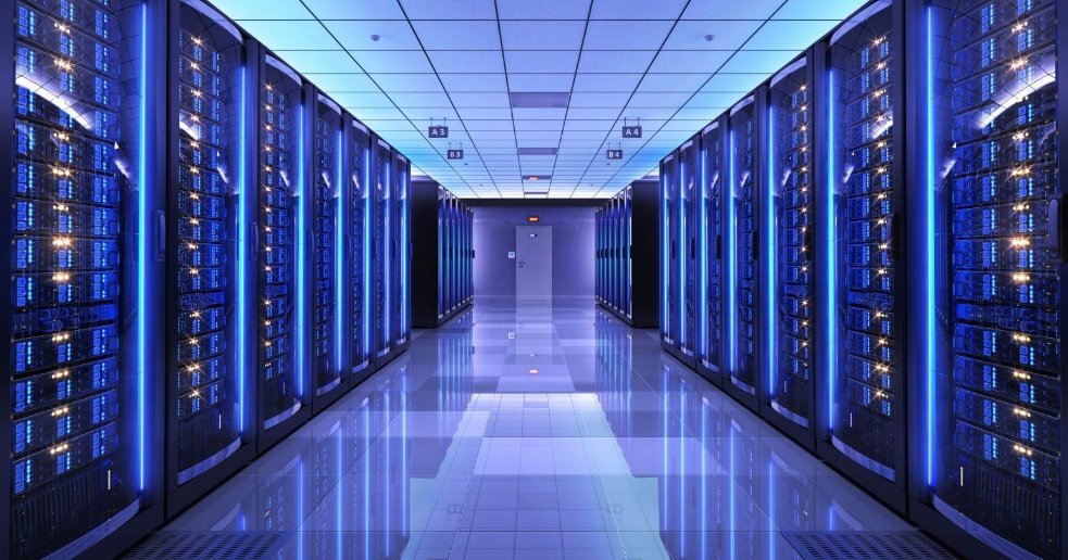 Server racks representing data centre energy use