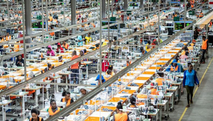 Manufacturing production floor representing industrial energy use